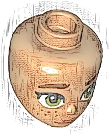 Mini Doll, Head Friends with Reddish Brown Eyebrows, Olive Green Eyes, Dark Orange Lips and Freckles, Closed Mouth Pattern