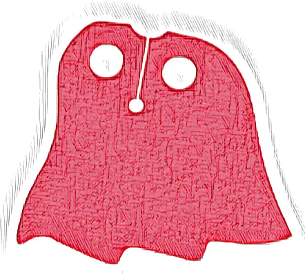 Minifigure Cape Cloth, Asymmetrical, 4 Points, Rounded - Spongy Stretchable Fabric