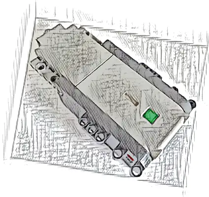 Electric Powered Up Bluetooth Hub with Dark Bluish Gray Bottom, 3 Motors, 6 LED Lights and USB-C Port