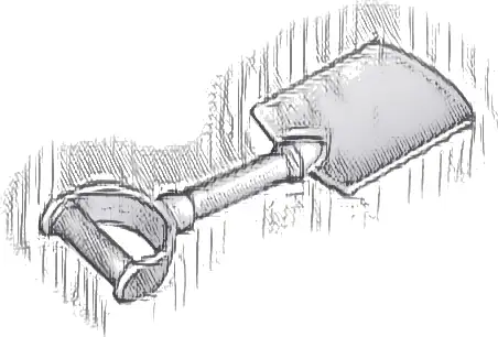 Duplo Utensil Shovel / Spade with Smooth Handle and Short Blade (total length 75mm)