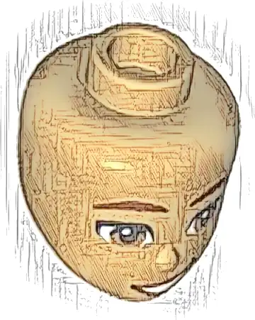 Część LEGO® 106062 Mini lalka, głowa Friends z czerwonobrązowymi brwiami, średnobrunatnymi oczami i uśmiechem z zębami (wzór)