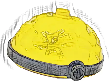 Minifigure, Head, Modified Minion, Extra Wide Textured with Molded Black Single Lens Goggles Pattern