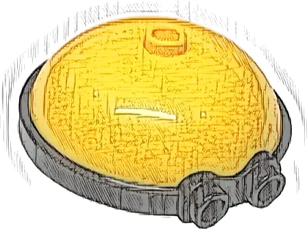 Minifigure, Head, Modified Minion, Extra Wide with Molded Black Goggles Pattern