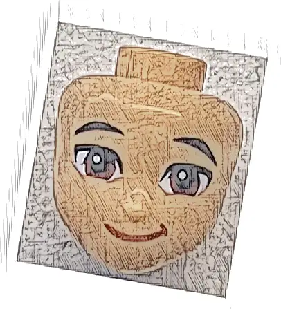 Część LEGO® 107719 Mini lalka, głowa Friends z czarnymi brwiami, czerwonobrązowymi oczami, ciemnopomarańczowym krzywym uśmiechem (wzór)