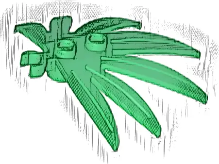 Plant Leaves 6 x 5 Swordleaf with Open O Clip Thick