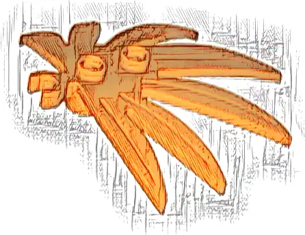 Plant Leaves 6 x 5 Swordleaf with Open O Clip Thick