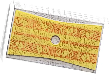 Minifigure Poncho Cloth with Dark Orange Stripes and Squares Pattern