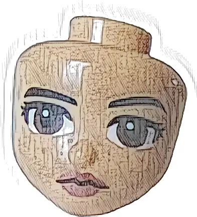 Mini Doll, Head Friends with Black Eyebrows and Eyelashes, Dark Brown Eyes, Medium Nougat Freckles and Metallic Pink Lips Pattern