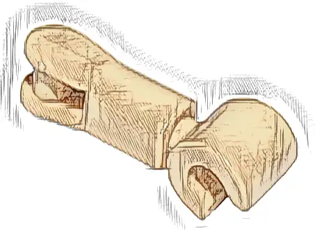 Large Figure Lower Arm with Bar Handle with Hand