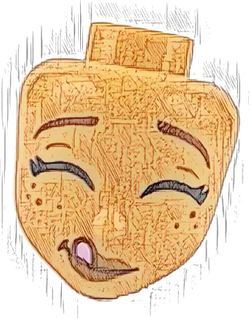 Część LEGO® 110361 Mini lalka, głowa Friends z ciemnobrązowymi uniesionymi brwiami, czarnymi rzęsami, zamkniętymi oczami, ciemnopomarańczowymi ustami i piegami, krzywy uśmiech z jaskrawo różowym wystającym językiem (wzór)