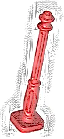 Support 2 x 2 x 7 Lamp Post, 4 Base Flutes