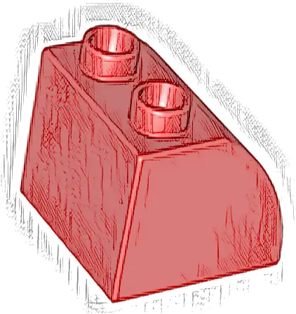 Duplo, Brick 2 x 2 x 1 1/2 Slope Curved