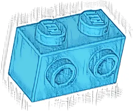 Brick, Modified 1 x 2 with Studs on 1 Side