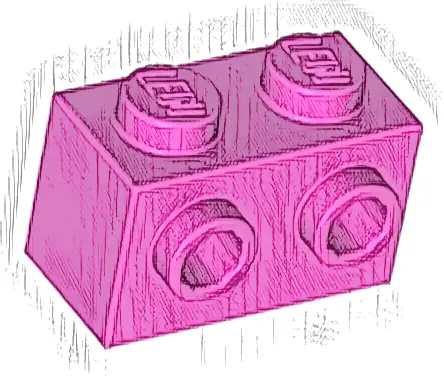 Brick, Modified 1 x 2 with Studs on 1 Side