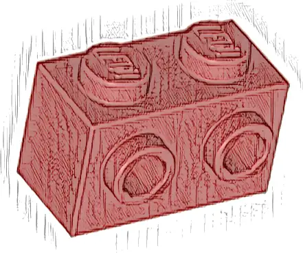 Brick, Modified 1 x 2 with Studs on 1 Side