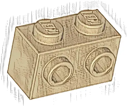 Brick, Modified 1 x 2 with Studs on 1 Side