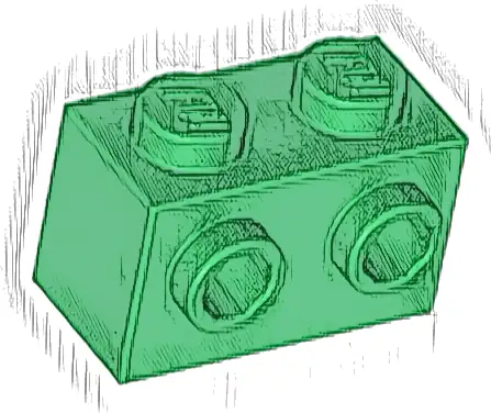 Brick, Modified 1 x 2 with Studs on 1 Side