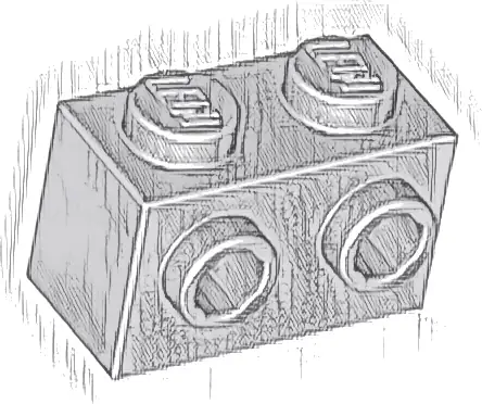 Brick, Modified 1 x 2 with Studs on 1 Side