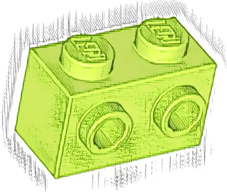 Brick, Modified 1 x 2 with Studs on 1 Side