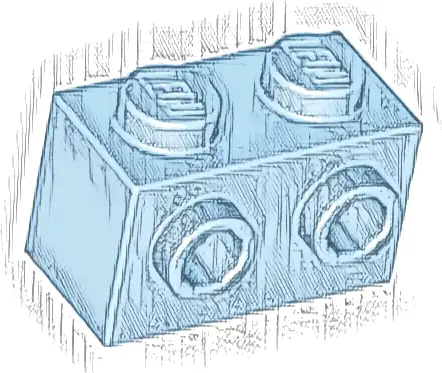 Brick, Modified 1 x 2 with Studs on 1 Side