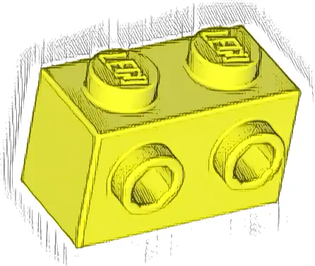 Brick, Modified 1 x 2 with Studs on 1 Side