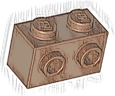 Brick, Modified 1 x 2 with Studs on 1 Side