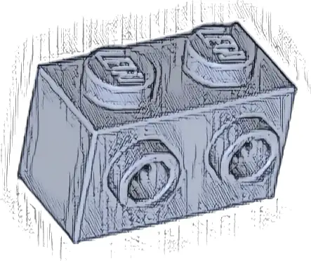 Brick, Modified 1 x 2 with Studs on 1 Side