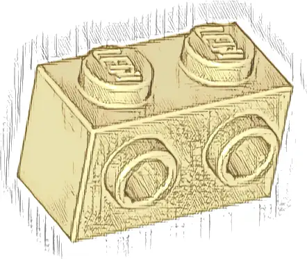 Brick, Modified 1 x 2 with Studs on 1 Side