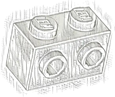 Brick, Modified 1 x 2 with Studs on 1 Side