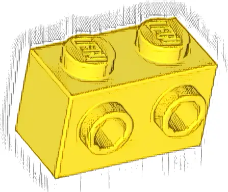 Brick, Modified 1 x 2 with Studs on 1 Side