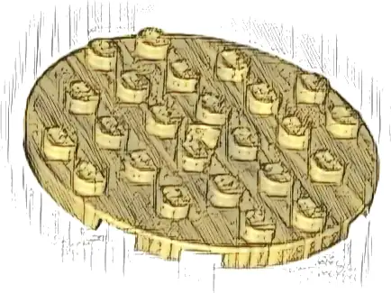 Plate, Round 6 x 6 with Hole