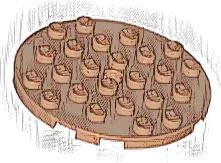 Plate, Round 6 x 6 with Hole