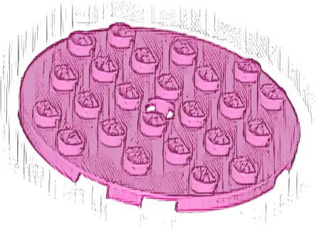 Plate, Round 6 x 6 with Hole