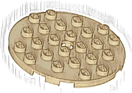 Plate, Round 6 x 6 with Hole