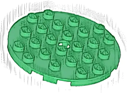 Plate, Round 6 x 6 with Hole