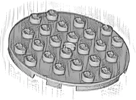 Plate, Round 6 x 6 with Hole