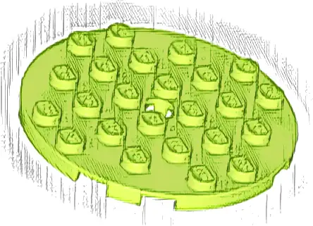 Plate, Round 6 x 6 with Hole