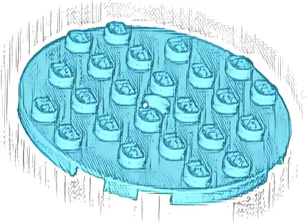 Plate, Round 6 x 6 with Hole