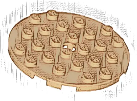 Plate, Round 6 x 6 with Hole