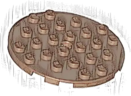 Plate, Round 6 x 6 with Hole