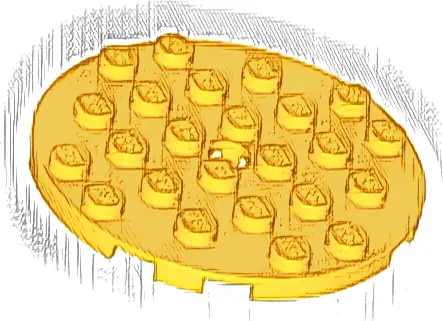 Plate, Round 6 x 6 with Hole