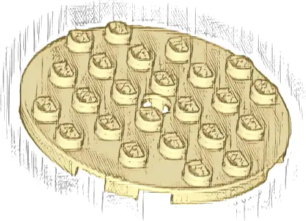 Plate, Round 6 x 6 with Hole