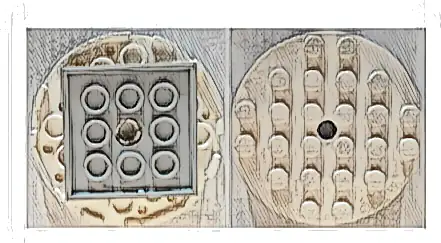 Turntable 6 x 6 x 2/3 with Light Bluish Gray Square Base, Free-Spinning (11213 / 61485)