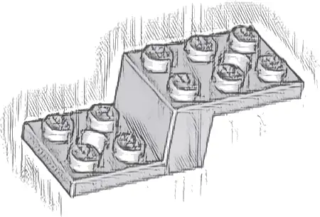 Bracket 5 x 2 x 1 1/3 with 2 Holes and Bottom Tube