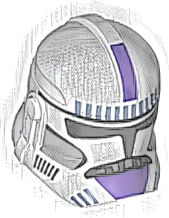 Minifigure, Headgear Helmet SW Clone Trooper (Phase 2) with Dark Purple 187th Legion Pattern