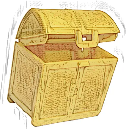 Duplo Treasure Chest Opening 2 x 3 1/2 x 3 with Detailed Lid Ends