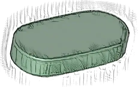 Tile, Round 1 x 2 Oval