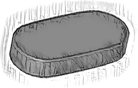 Tile, Round 1 x 2 Oval