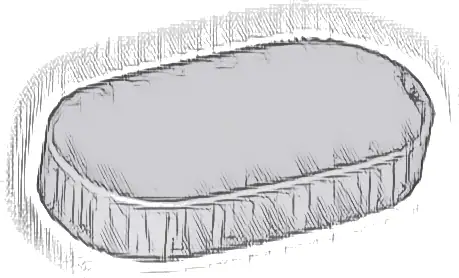 Tile, Round 1 x 2 Oval