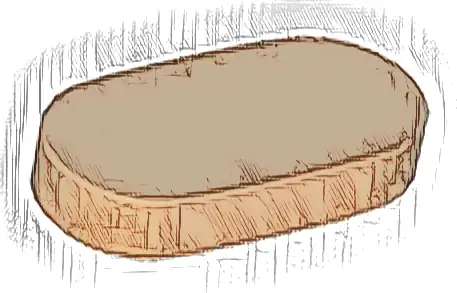 Tile, Round 1 x 2 Oval